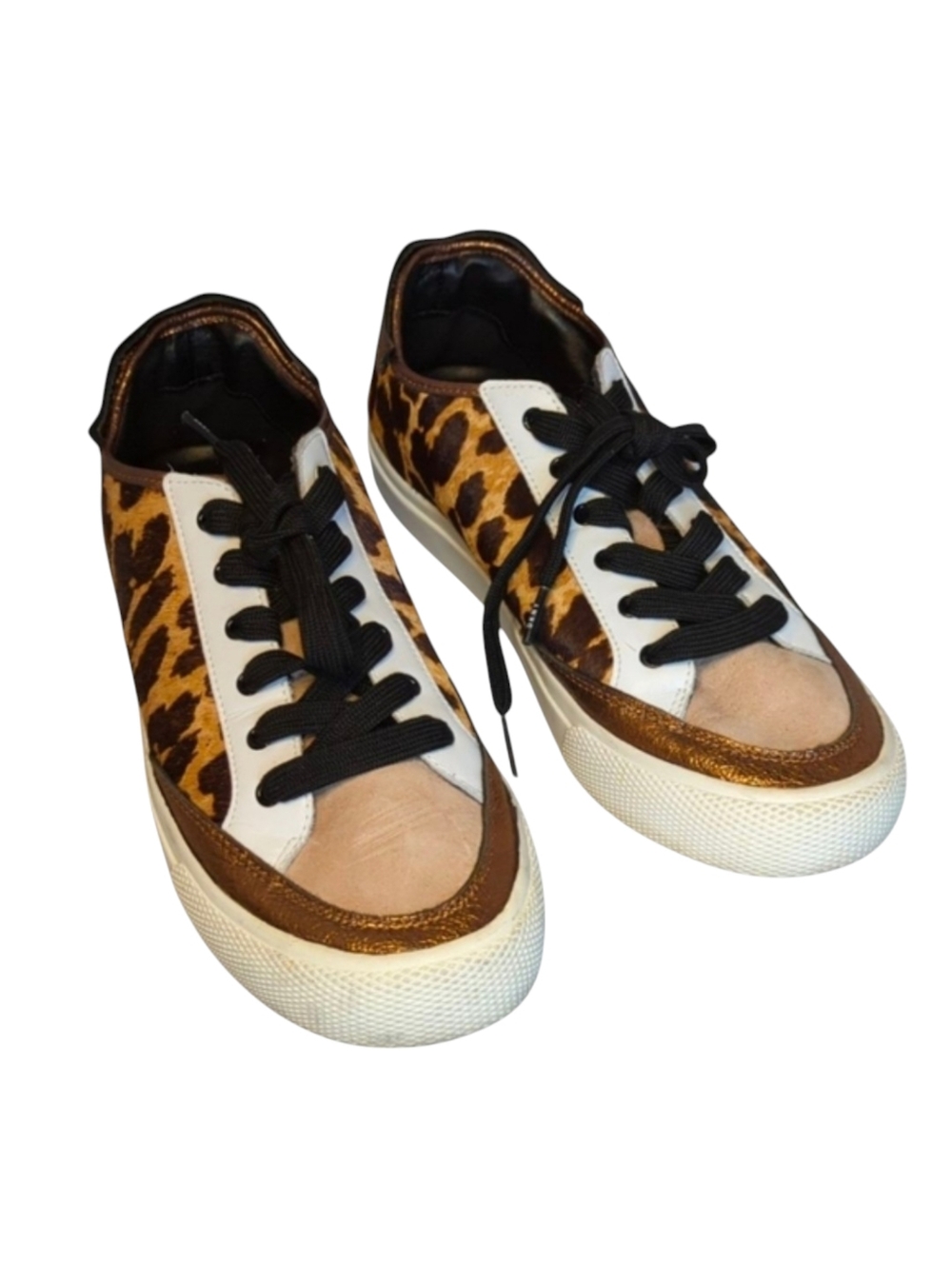 DKNY Reesa Cheetah Lace Up Sneakers Size 9.5